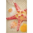 thumbnail image 1 of Beautiful Red Starfish Tea Towels Set of 1 Seashells Sandy Beach Kitchen Dish Cloth with Hanging Loop, 18"x28"Lint-Free Absorbent Towel for Kitchen Drying Wiping and Cleaning, 1 of 6