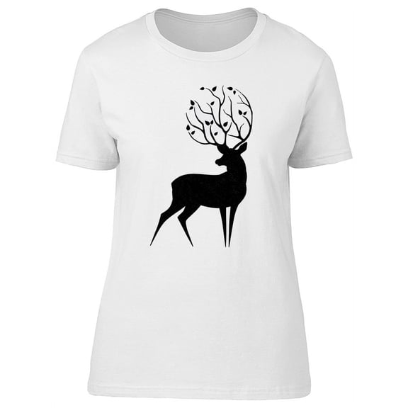Beautiful Rendeer Silhouette Tee Women's -Image by Shutterstock