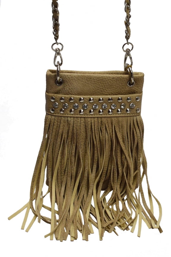Beautiful Rhinestone With Fringe Women Mini Cross body Bag