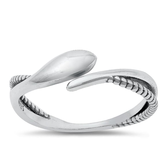 Beautiful Ring .925 Sterling Silver Abstract Snake Serpent Band Jewelry Female Male Unisex Size 4