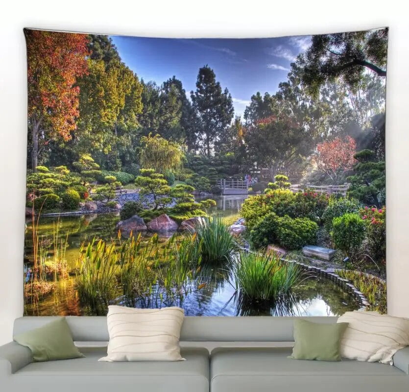 Beautiful Room Decoration Tapestry Spring Wall Hanging Natural Flower ...