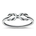 thumbnail image 1 of Beautiful Rope Knot Ring .925 Sterling Silver Infinity Band Jewelry Female Male Unisex Size 6, 1 of 4