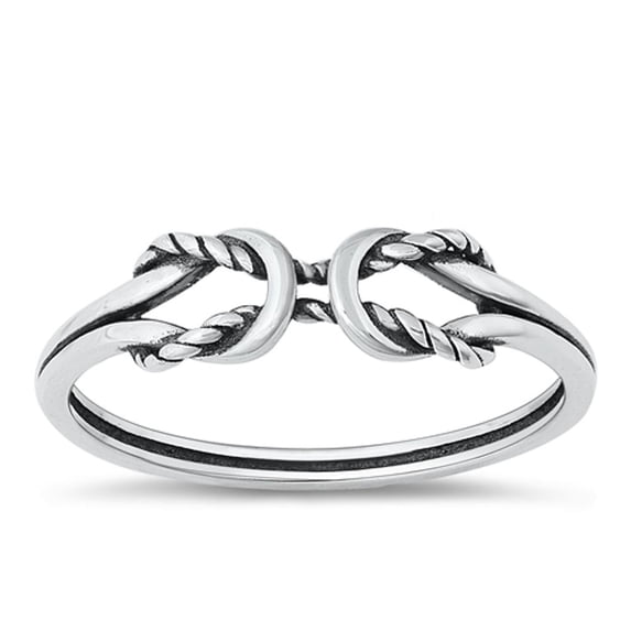 Beautiful Rope Knot Ring .925 Sterling Silver Infinity Band Jewelry Female Male Unisex Size 6