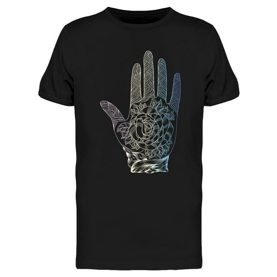 Beautiful Rose And Patterns T-Shirt Men -Image by Shutterstock, Male Small