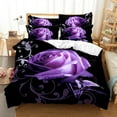 Beautiful Rose Floral Duvet Cover Garden Flowers Bedding Set Microfiber Comforter Cover Twin