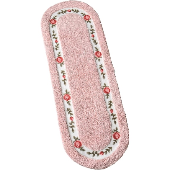Beautiful Rose Flower Area Rugs for Living Room Bedroom Super Soft Bathroom Rugs Non Slip Absorbent Bath Mat Floral Aesthetic Coquette Room Decor 17.71 x 49.21 Inch