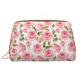 Beautiful Rose Flowers A Makeup Bag, Leather Waterproof Travel Toiletry