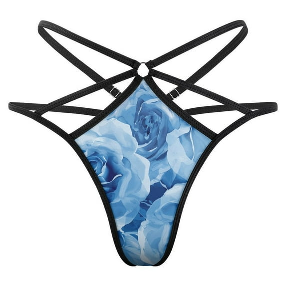 Beautiful Roses Colorful Open Type Women's Panties Crotch Opening G-strings Thongs Lingeries Underwear