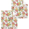 thumbnail image 1 of Beautiful Roses Flower Washcloth 12x12in Set, 4 Pack Absorbent Cotton Towel Square Kitchen Dishes Towels, Soft Cleaning Face Hand Towel Fast Drying Wash cloth, 1 of 7