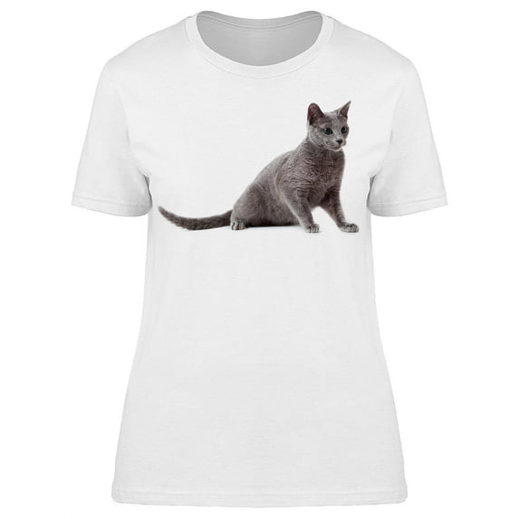 Beautiful Russian Blue Breed T-Shirt Women -Image by Shutterstock, Female 3X-Large