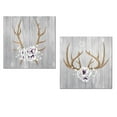 thumbnail image 1 of Beautiful Rustic Antlers and Purple Poppy Set by Elyse De Neige; Two 12x12in Unframed Paper Posters (Printed On Paper, Not Wood), 1 of 1