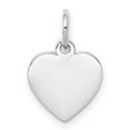 thumbnail image 1 of Beautiful SS Rh-plt Engraveable Heart Polished Front/Satin Back Disc Charm, 1 of 2