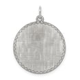 thumbnail image 1 of Beautiful SS Rh-plt Engraveable Round Patterned Polished Front/Satin Back Disc, 1 of 2