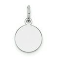 thumbnail image 1 of Beautiful SS Rh-plt Engraveable Round Polished Front/Satin Back Disc Charm, 1 of 2