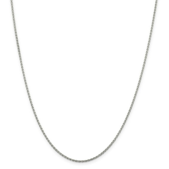 Beautiful SS Rhodium Plated 1.5mm w/2in ext. D/C Spiga Chain