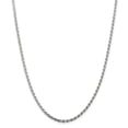 thumbnail image 1 of Beautiful SS Rhodium Plated 2.75mm Diamond-cut Rope Chain, 1 of 2