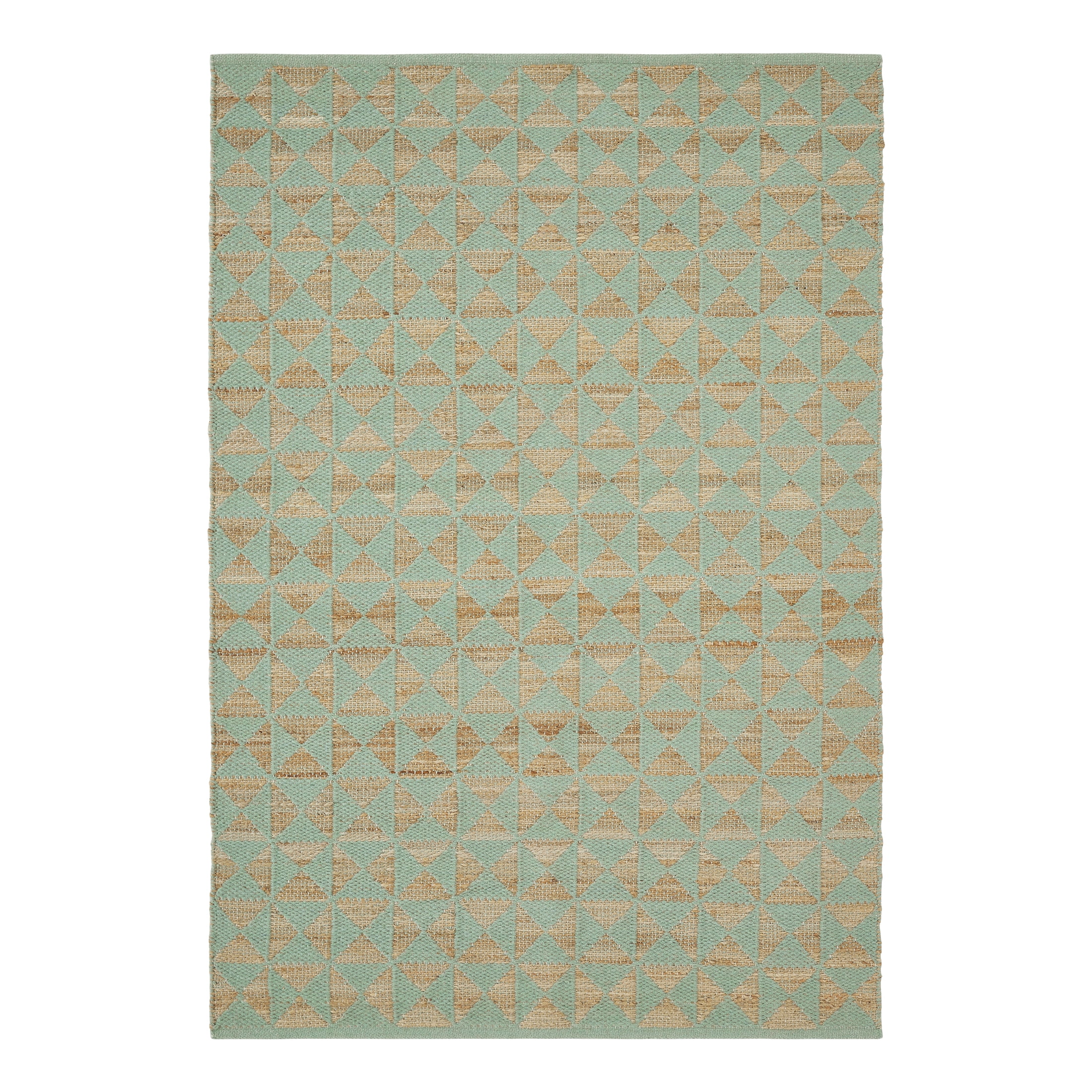 Beautiful Sage Green Jute Geometric Indoor Area Rug by Drew Barrymore, 5' x 7'