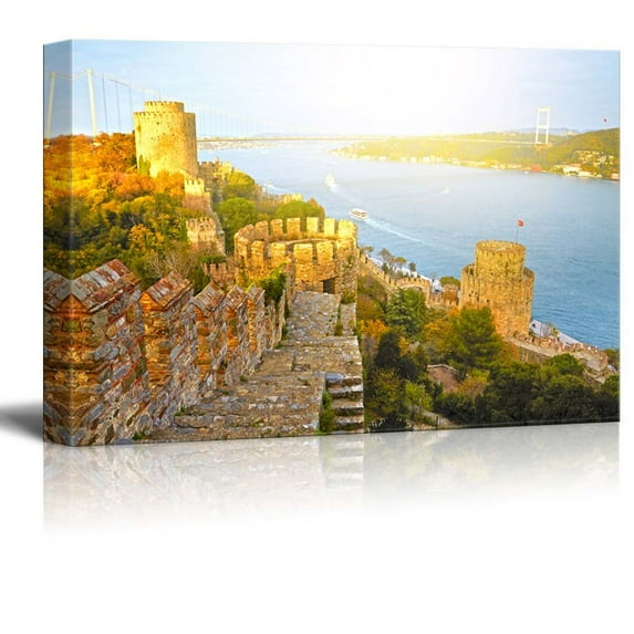Beautiful Scenery Landscape Fortress Rumelihisar Istanbul Turkey - Canvas Art Wall Decor - 16" x 24"