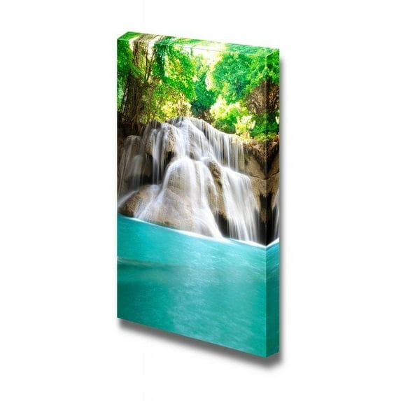 Beautiful Scenery Landscape Water Fall Hua Mae Kamin Kanchanaburi Thailand - Canvas Art Wall Art - 24" x 16"
