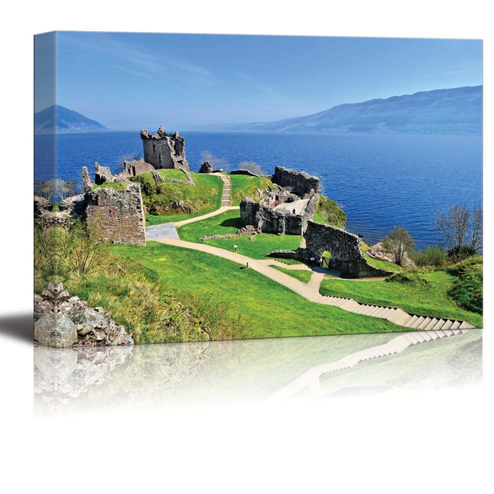 Scenic Ruins of Urquhart Castle Canvas Landscape Art
