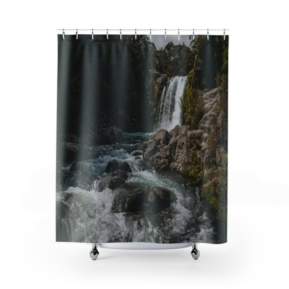 Beautiful Scenery Waterfall Premium 71"x74" Waterproof Shower Curtain for Stylish Bath Decor