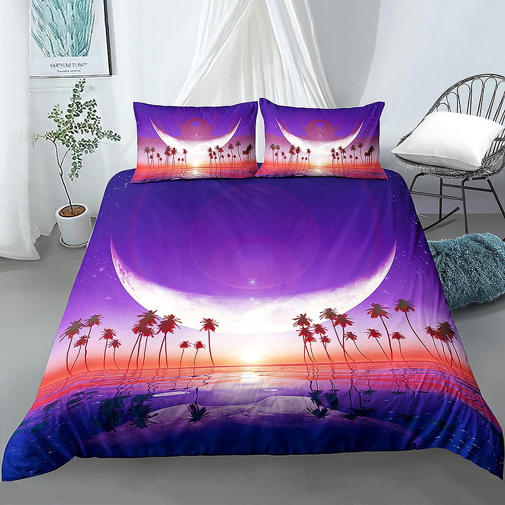 Beautiful Scenic Duvet Cover Set 3D Landscape Bedding Set Polyester