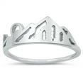 thumbnail image 1 of Beautiful Scenic Mountain Range Cutout Ring .925 Sterling Silver Band Jewelry Female Male Size 4, 1 of 4