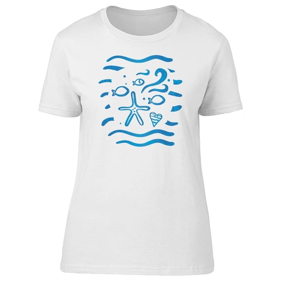 Beautiful Sea Life Starfish T-Shirt Women -Image by Shutterstock, Female Large