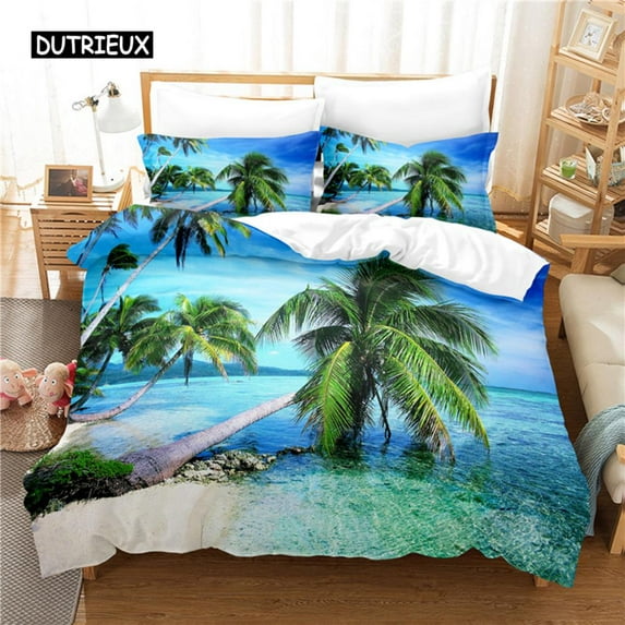 Beautiful Seaside Bedding Set Duvet Cover Set 3d Bedding Digital Printing Bed Linen Size Bedding Set Fashion Design