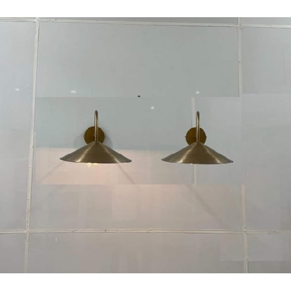 Beautiful Set of 2 Metal Shade Sconce ,Modern Wall Shade Lamp , Mid Century Wall Light Fixture , Bathroom, Vanity , Bed Room Lights