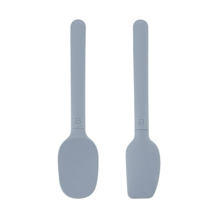 Beautiful Set of 2 Silicone Mini Spatulas in Cornflower Blue, 1 Set of 2 Mini Spatulas by Drew Barrymore