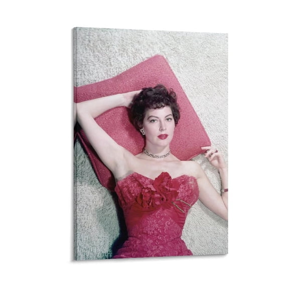 Beautiful And Sexy Actress Ava Gardner Retro Poster Picture Print Wall Art Poster Painting Canvas Posters Artworks Gift Room Aesthetic 16x24inch(40x60cm)