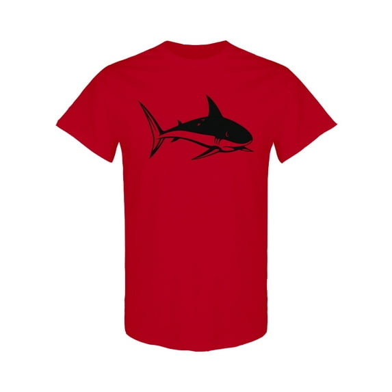 Beautiful Shark Fish Line Design T-Shirt Men -Image by Shutterstock, Male 3X-Large