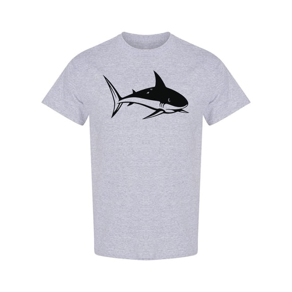 Beautiful Shark Fish Line Design T-Shirt Men -Image by Shutterstock, Male x-Large