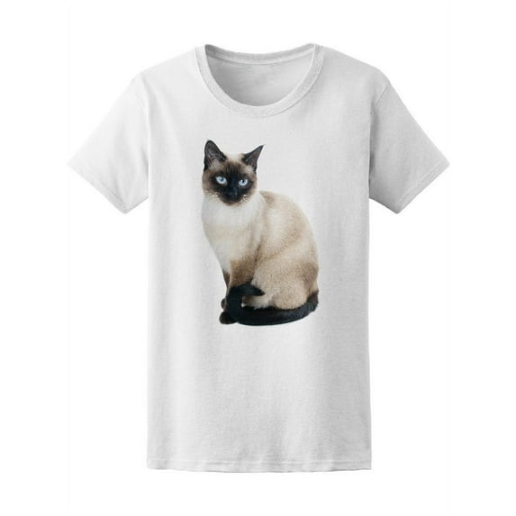 Beautiful Siamese Cat T-Shirt Women -Image by Shutterstock, Female XX-Large