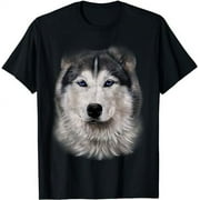 Beautiful Siberian Husky Dog Face T-Shirt