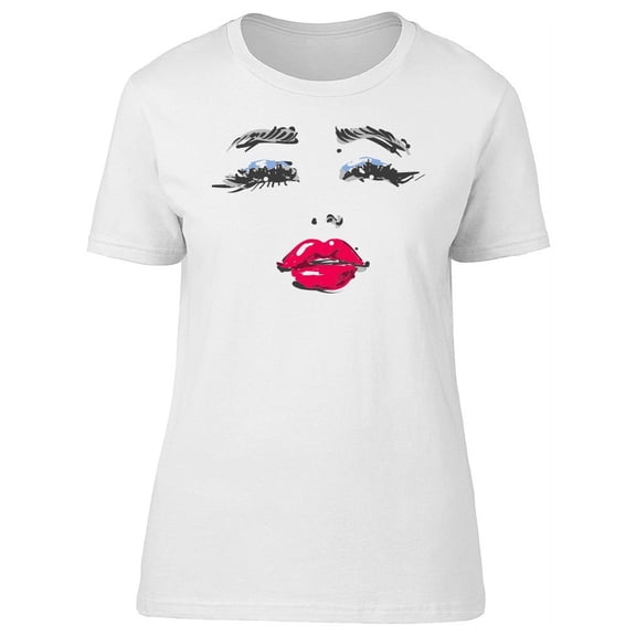 Beautiful Silhouette Closed Eye  T-Shirt Women -Image by Shutterstock, Female x-Large