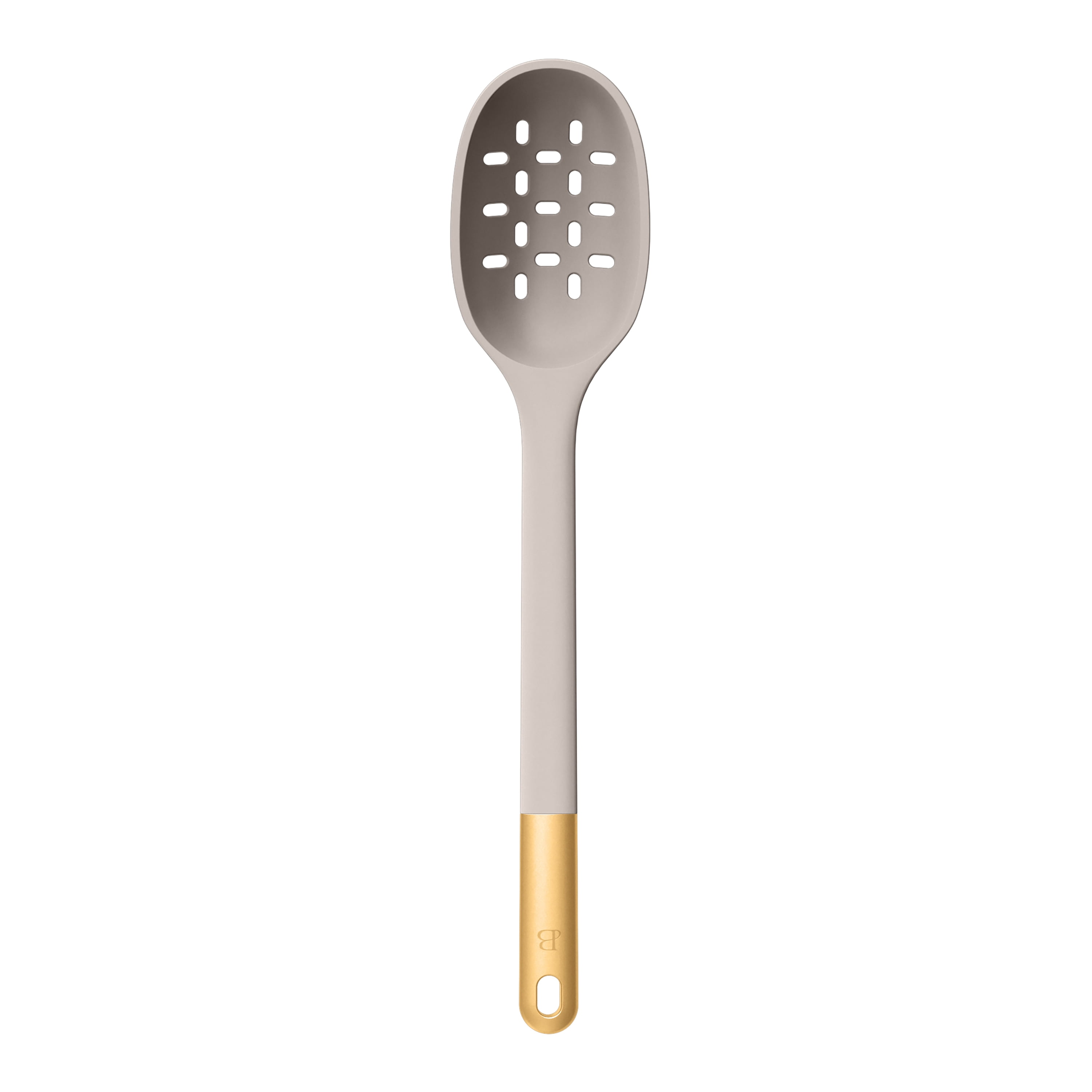 Beautiful Silicone Slotted Spoon, Porcini Taupe by Drew Barrymore