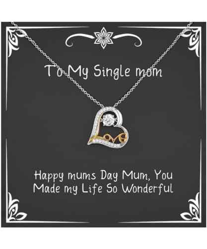 Beautiful Single mom Love Dancing Necklace, Happy mums Day, Gifts For Mother, Present From Son Daughter, Jewelry For Single mom, Unique gift ideas for single moms, Best gifts for single moms, Top