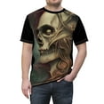 thumbnail image 1 of Beautiful Skull Zombie Unisex AOP Cut & Sew Tee S-5XL, 1 of 7
