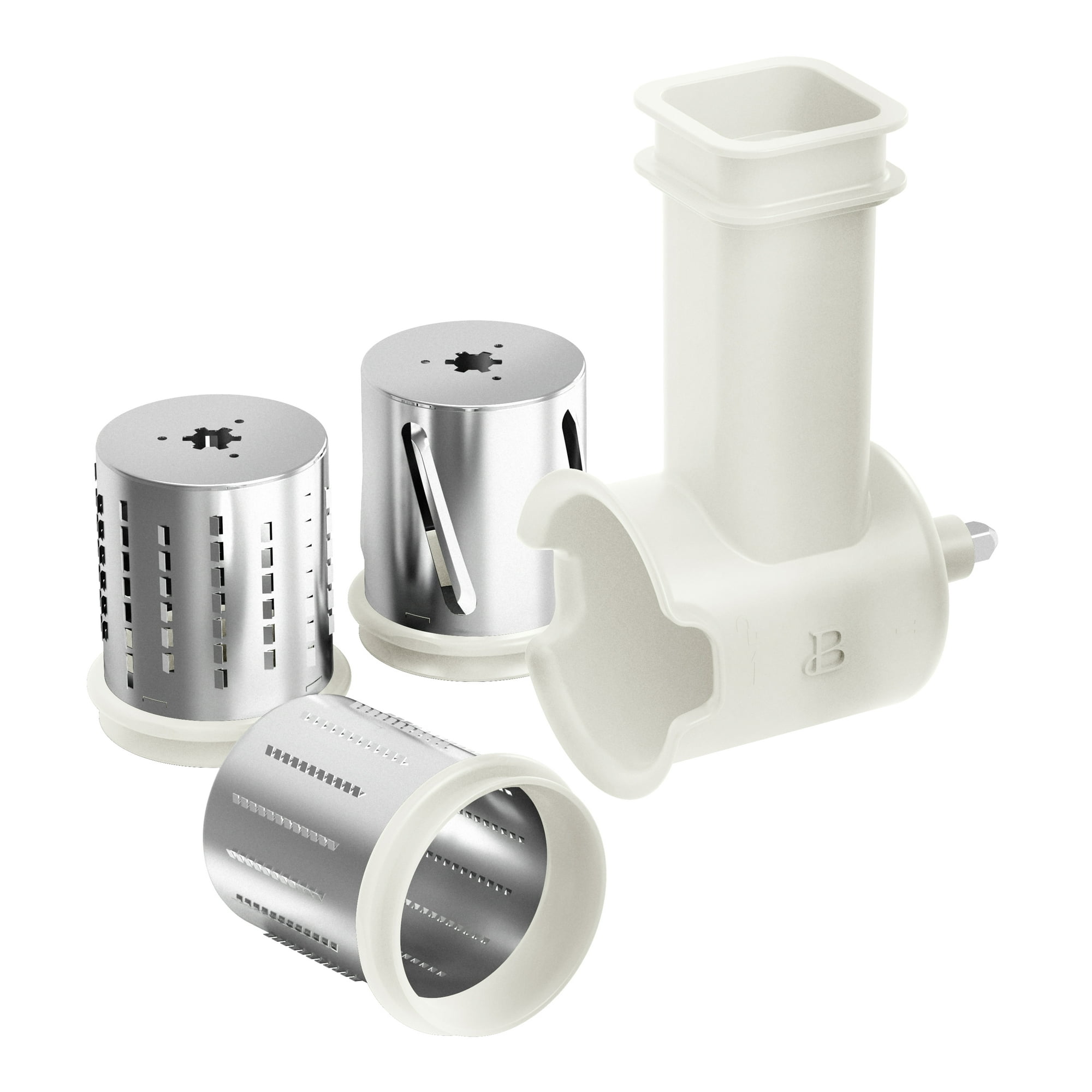 Beautiful Slicer/Shredder Stand Mixer Attachment with 3 Stainless Steel Cutting Blades, by Drew Barrymore