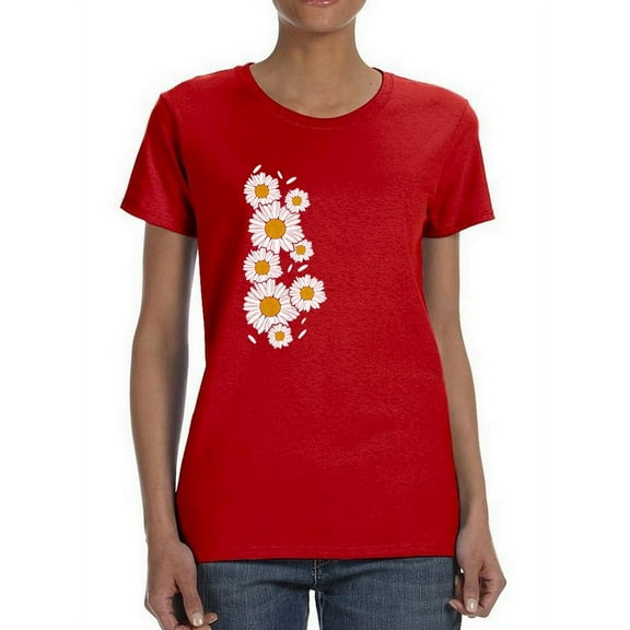 Beautiful Small Flowers Women T-Shirt, Female Medium