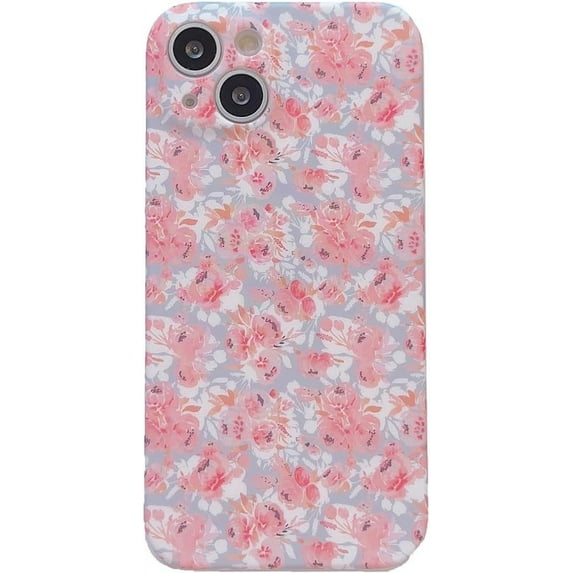 Beautiful Small Pink White Flowers Frosting Soft Phone Case Compatible with iPhone Case (Pink,iPhone 13 Pro Max)