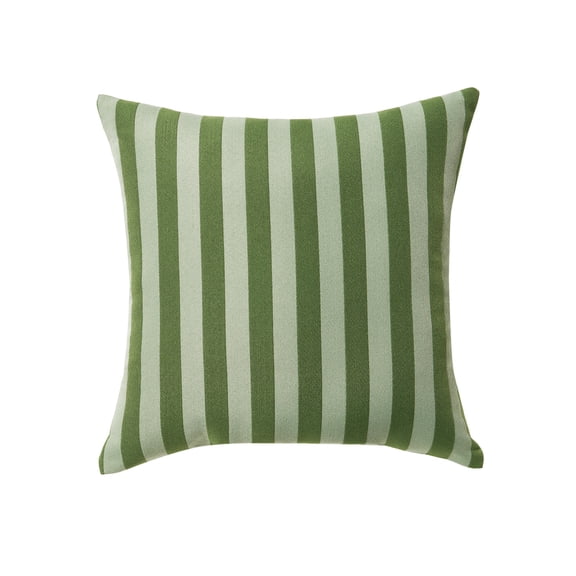Beautiful 18" x 18" Decorative Outdoor Pillow by Drew Barrymore, Green Stripe