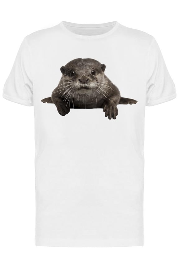 Beautiful Small-clawed Otter T-Shirt Men -Image by Shutterstock, Male 3X-Large