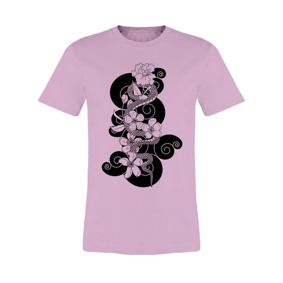 Beautiful Snake With Flowers. Premium Tee Men's -Image by Shutterstock