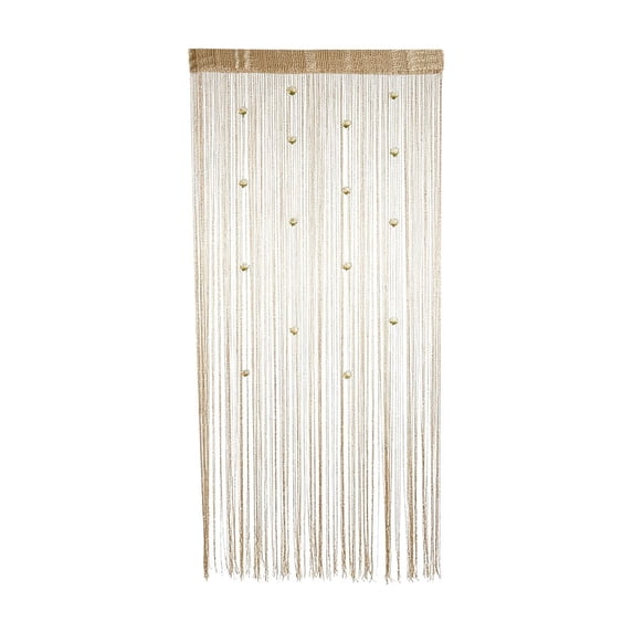 Beautiful Soft Semi Sheer Beaded Curtain 39x79 Inches Door Curtain Room Divider Tassel Beads Arch Design for Window and Door Bedroom Living Room Closet Entryway Home Decor Housewarming Gift