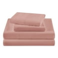 thumbnail image 1 of Beautiful Solid 4-Piece 100% Cotton Washed Percale Woodrose Sheet Set, Full by Drew Barrymore, 1 of 10