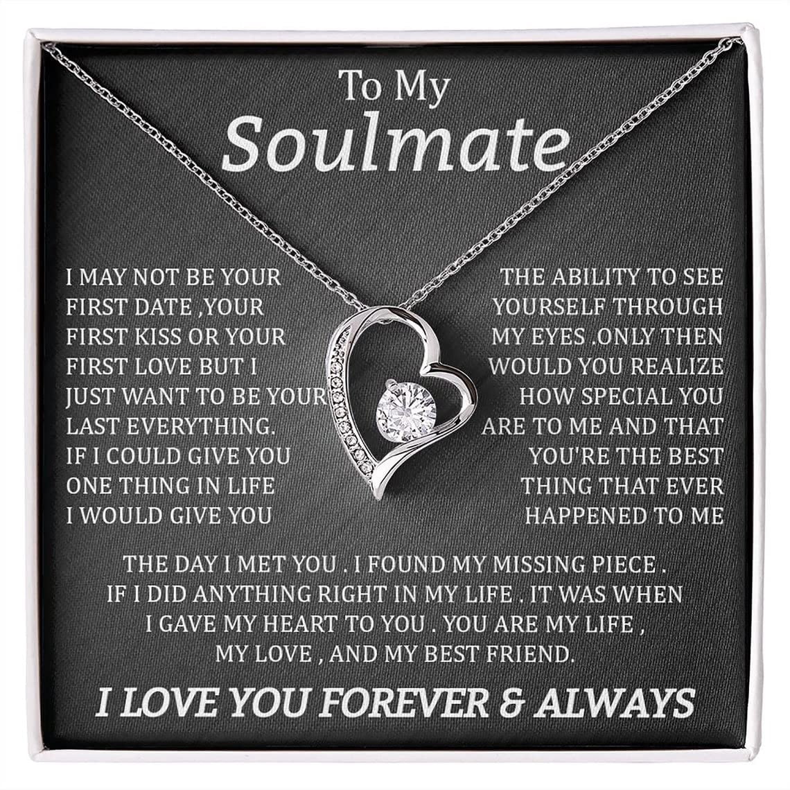 To My Beautiful Soulmate, Necklace For Wife From Husband, Girlfriend ...