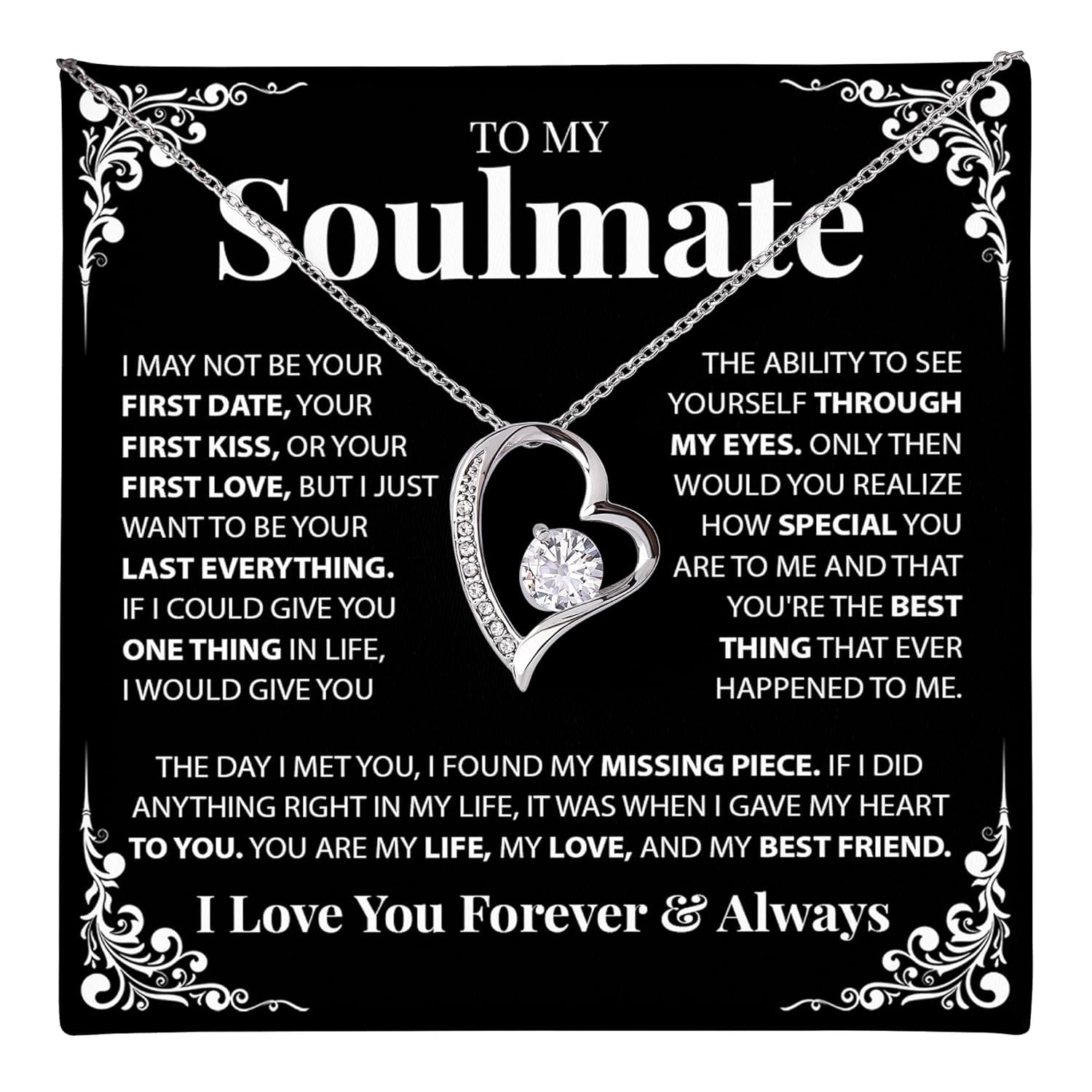 To My Beautiful Soulmate Necklace For Women, Necklace For Wife From ...